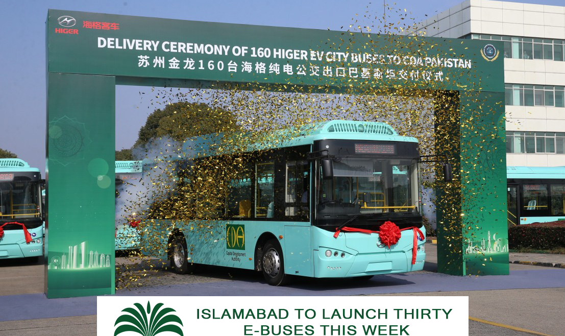 Islamabad to Launch Thirty E-Buses This Week